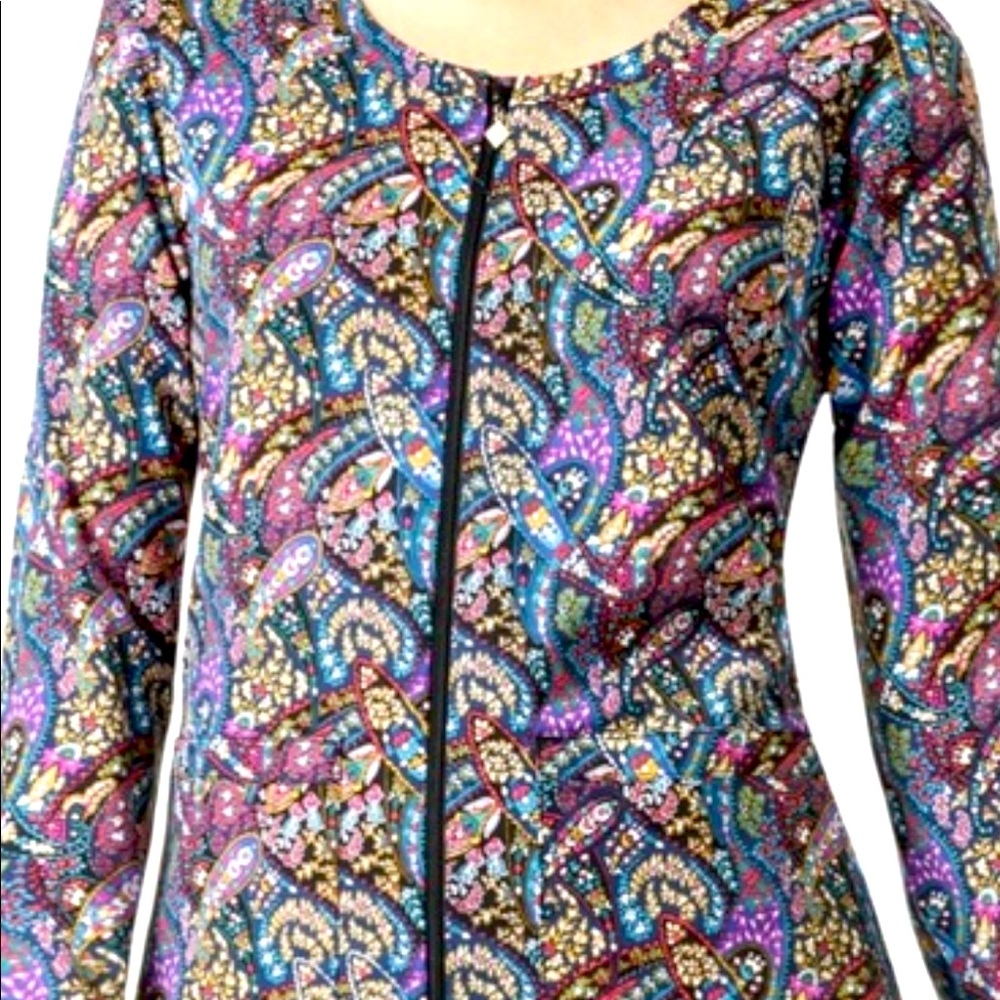 Vera Bradley Halo 8117 Zip up Scrub Jacket